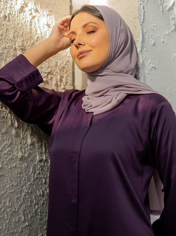 Malak Basic Abaya - Purple