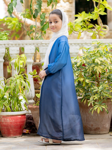 Mashael 2- Piece Chiffon Open Abaya (Kids)-Sale