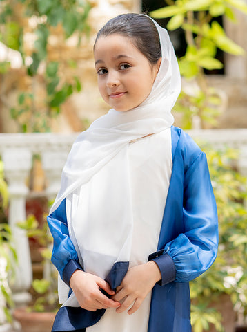 Mashael 2- Piece Chiffon Open Abaya (Kids)-Sale