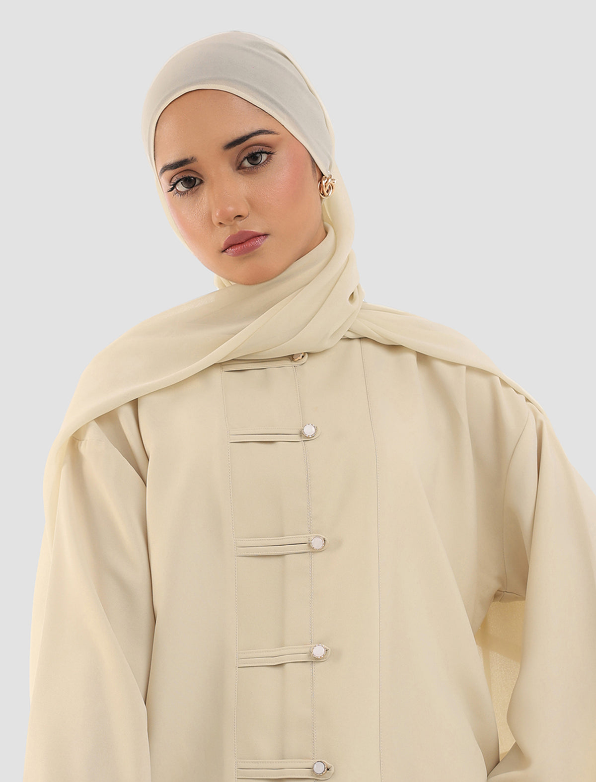 Matching Hijab-Ivory