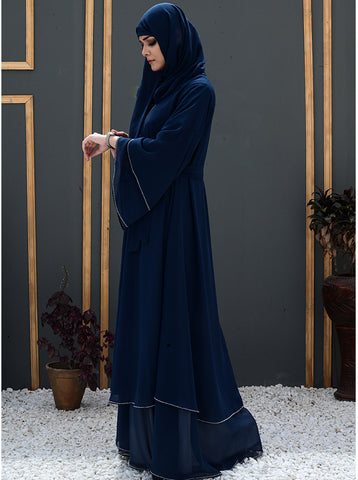 SAREENA DUAL LAYERED CHIFFON ABAYA