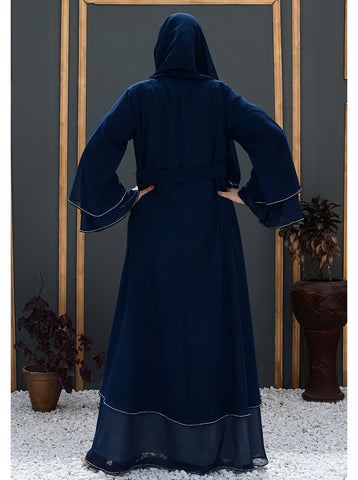 SAREENA DUAL LAYERED CHIFFON ABAYA