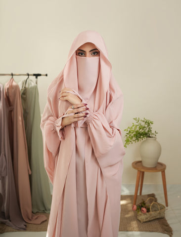Saudi Jilbab - Powder Pink