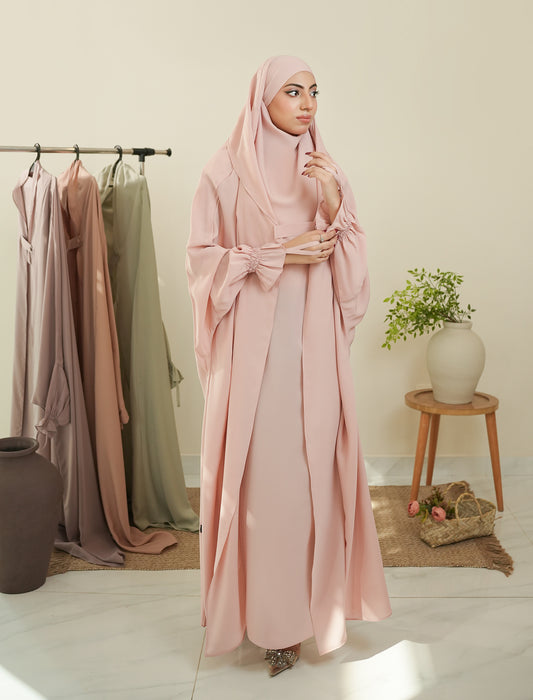 SAUDI JILBAB - POWDER PINK