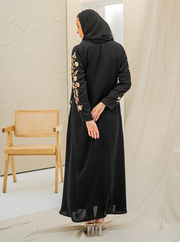 Selim Embellished Abaya- Black