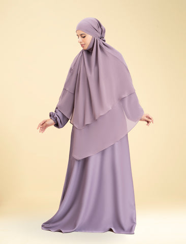 SHANAZ KHIMAR SET - LILAC -SALE