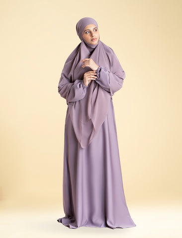 SHANAZ KHIMAR SET - LILAC -SALE