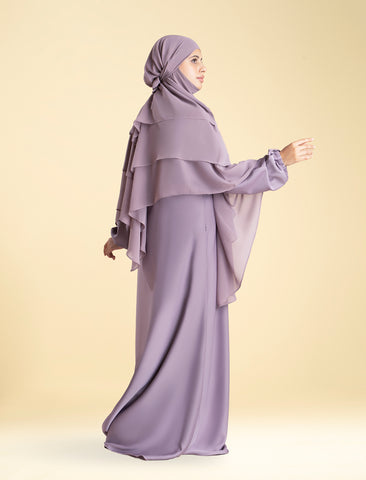 SHANAZ KHIMAR SET - LILAC -SALE
