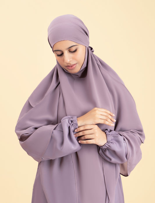 SHANAZ KHIMAR SET - LILAC -SALE