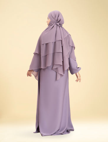 SHANAZ KHIMAR SET - LILAC -SALE