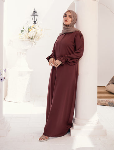 WARD FRONT OPEN ABAYA- ONION PINK