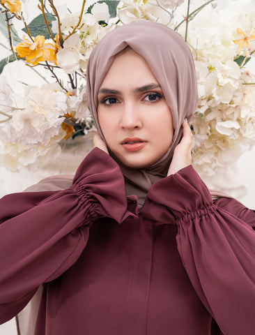 WARD FRONT OPEN ABAYA- ONION PINK