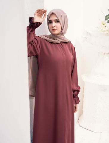 WARD FRONT OPEN ABAYA- ONION PINK
