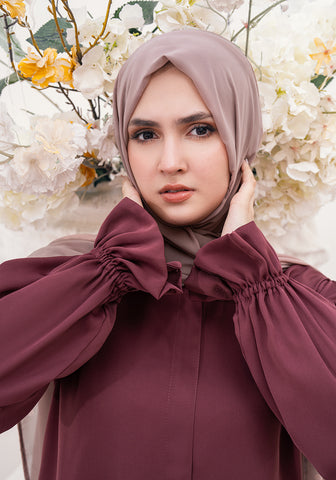 WARD FRONT OPEN ABAYA- ONION PINK