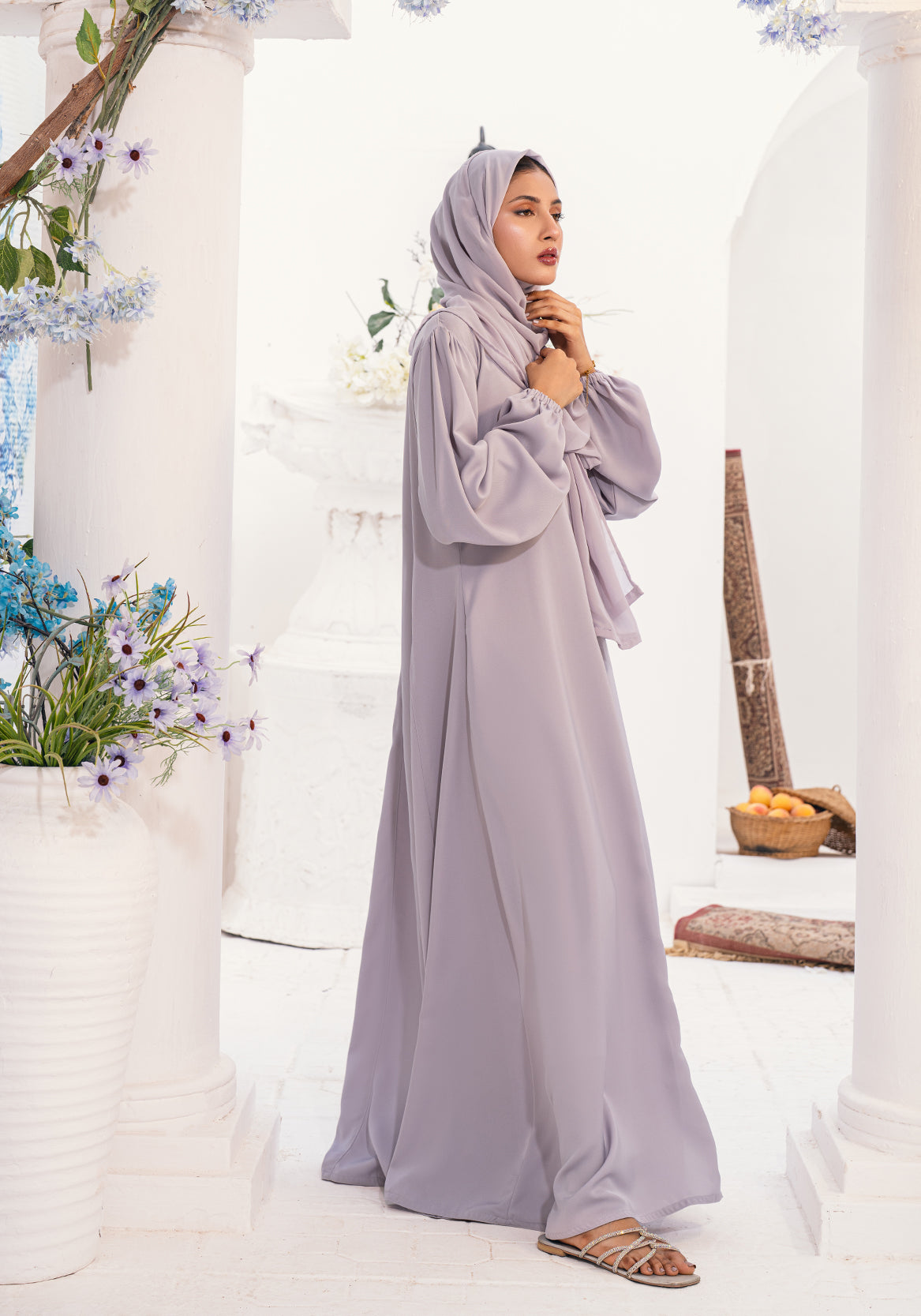 Yamama Abaya Light Lilac