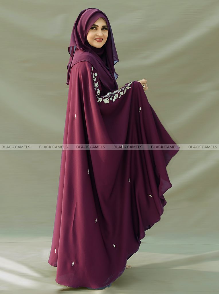 Royal Butterfly Abaya Black Camels