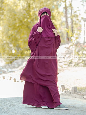 Jilbab Set Elastic Sleeves (3 PCs)