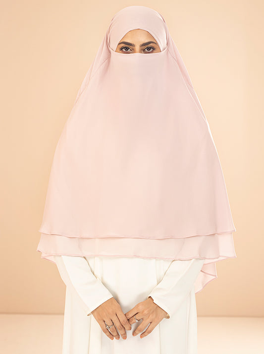 KHIMAR HIJAB-POWDER PINK