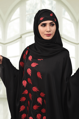 Leaf Embroidery Abaya