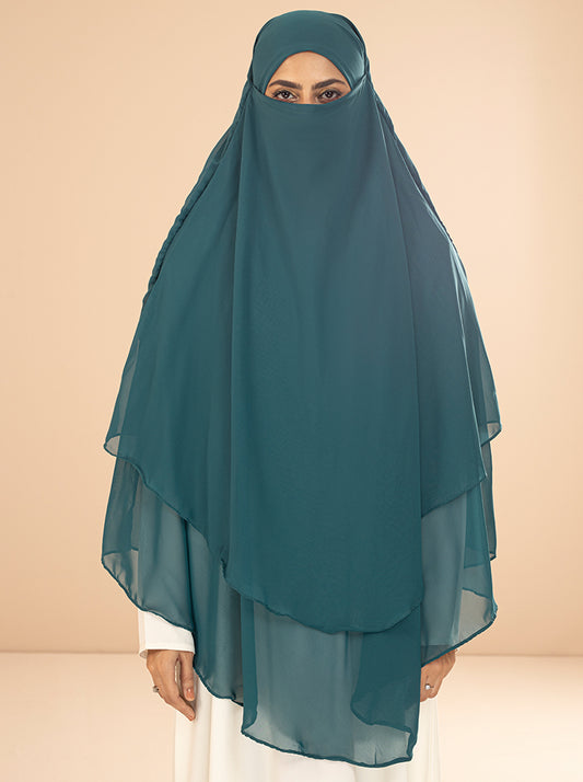 SHANAZ KHIMAR HIJAB-DARK TEAL