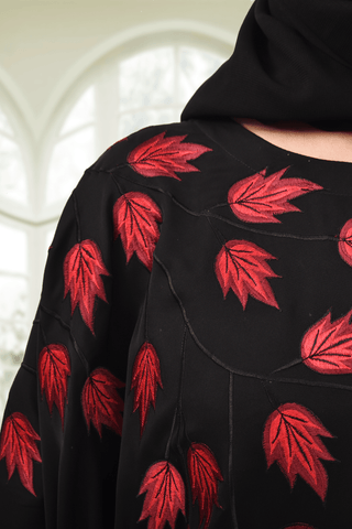 Leaf Embroidery Abaya