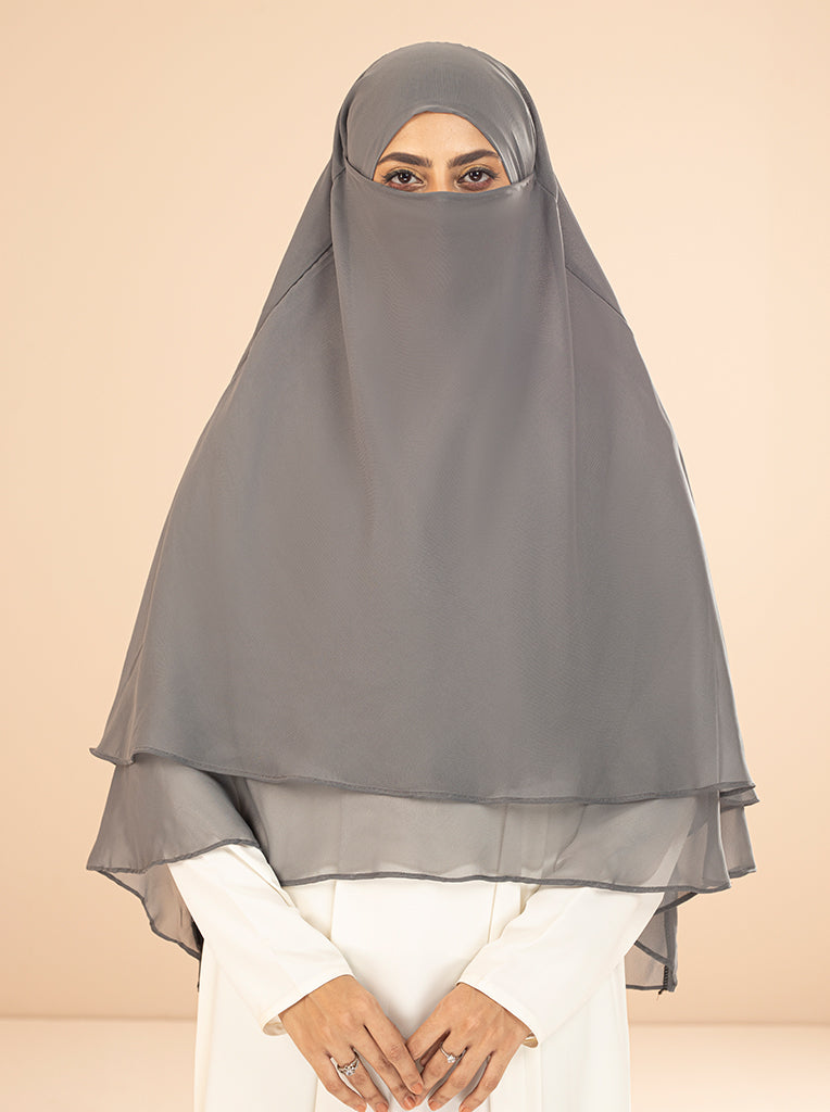 KHIMAR HIJAB-ASH GREY