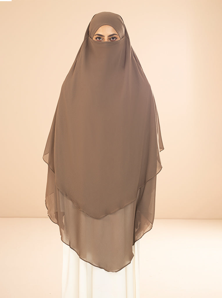 SHANAZ KHIMAR HIJAB-CARAMEL BROWN