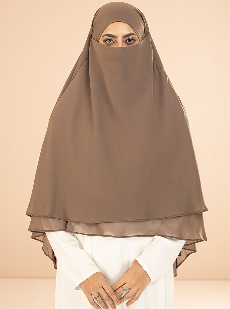 KHIMAR HIJAB-CARAMEL BROWN