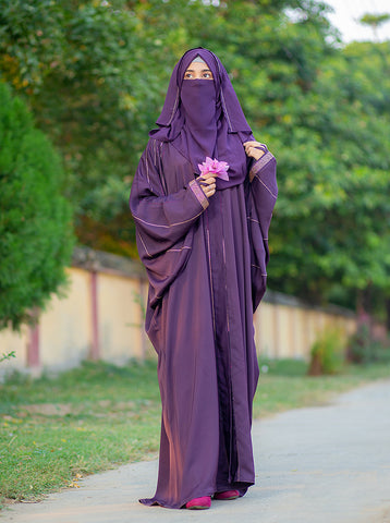 Asna Butterfly Front Open Abaya