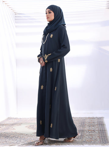 Emaan Luxury Front-open Abaya