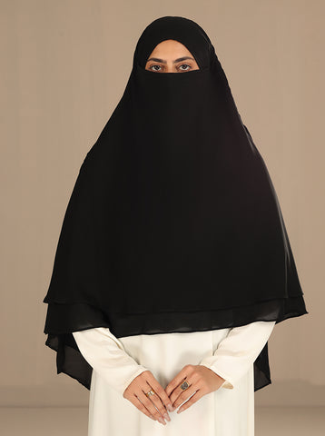 Khimar Hijab Black
