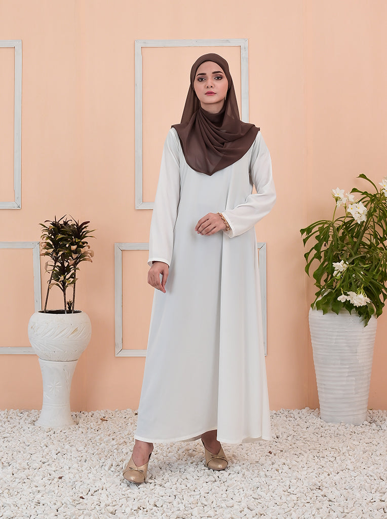 WHITE PLAIN INNER (FULL SLEEVES SLIT)